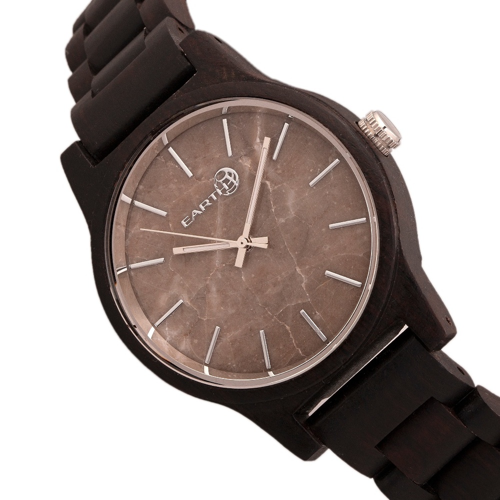 NWT Marble Dial Dark Wood Bracelet Watch